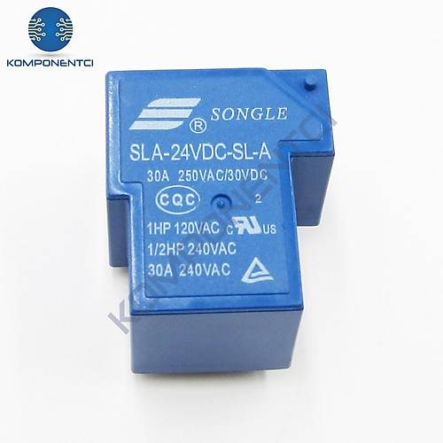 Songle 24V 30A 5 Pin R�le SLA-24VDC-SL-A ( T90 Relay )