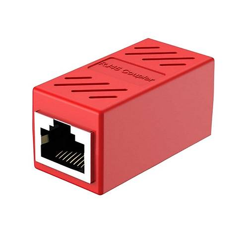 RJ45 Di�i-Di�i Ara Ba�lant� Soketi - K�rm�z�