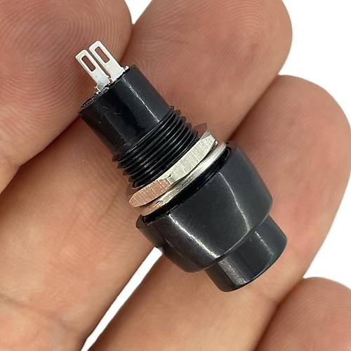IC-190 Siyah Buton Yuvarlak Plastik Kalcl 10mm