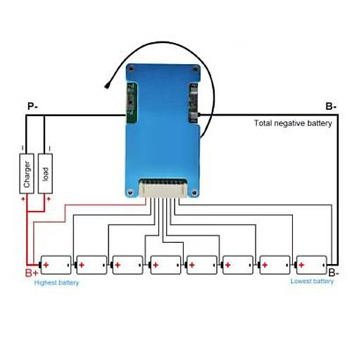 8S 29.6V 10A LiPo & Lion & 18650 BMS Batarya Koruyucu Balans Devresi