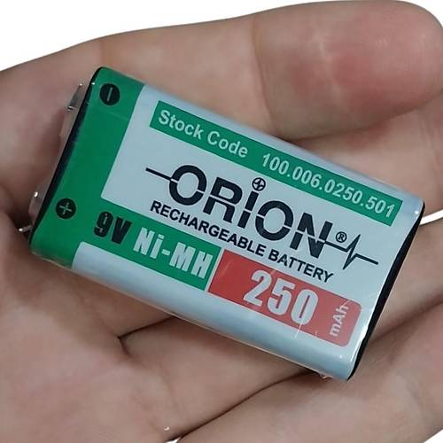 Orion 9V 250mAh Ni-Mh �arj Edilebilir Pil