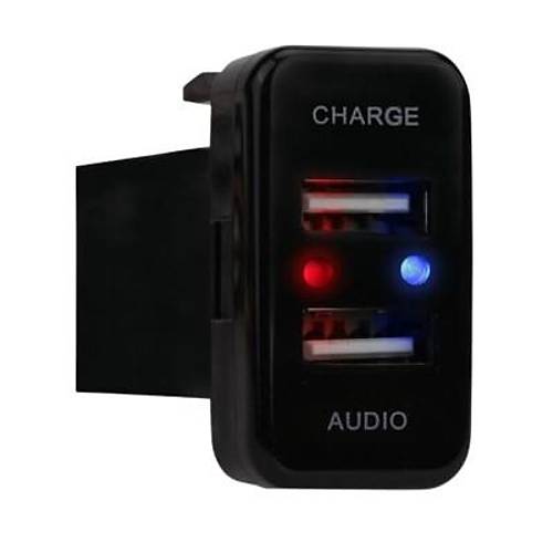 2'li USB �arj Soket Paneli - �arj + Ses