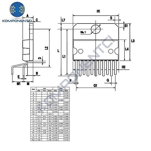 L6203 Dmos Tam Kpr Src Entegresi Multiwatt11