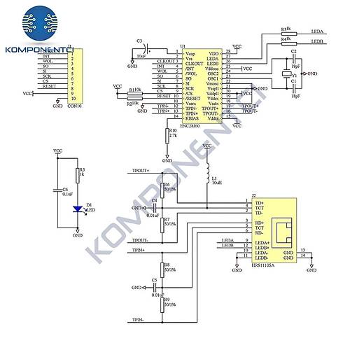 ENC28J60 Ethernet LAN Modl
