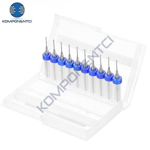 0.7mm PCB Matkap Ucu Seti - 10 Adet (Kutulu)