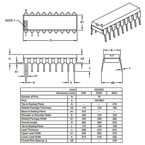 PIC16F1826-I/P PDIP-18 8-Bit 32MHz Mikrodenetleyici