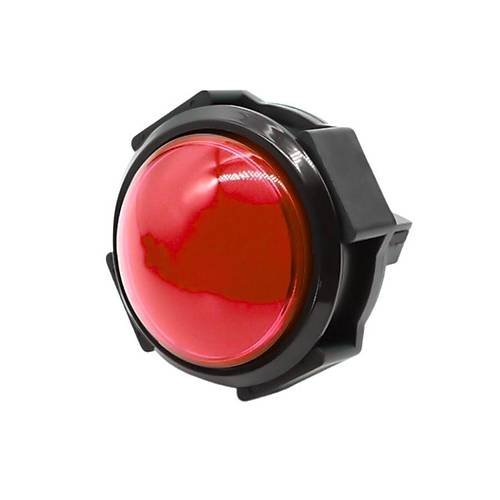 60mm 12V Bombeli I��kl� Oyun Makinesi Butonu - K�rm�z�
