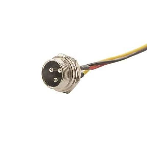GX-16 3-Pin Kablolu Mike Konnekt�r - Erkek