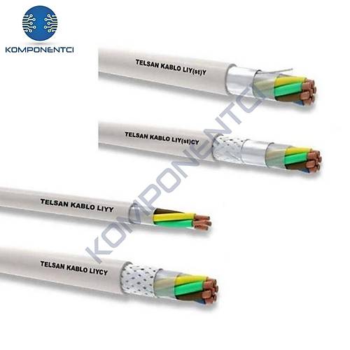 2 x 1.00mm Sinyal Kontrol Kablosu 1m LIYCY