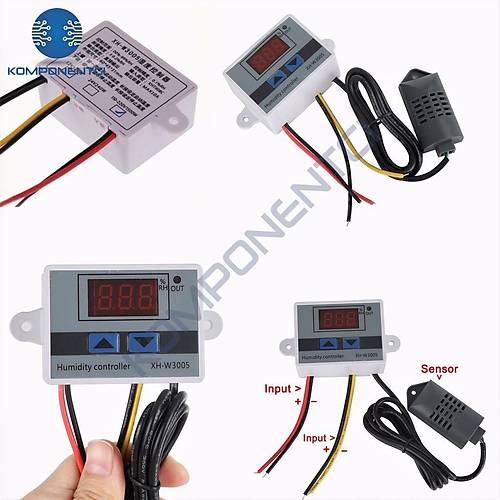 XH-W3005 Dijital Nem Kontrol Cihaz� Kulu�ka Termostat 220V 1500W