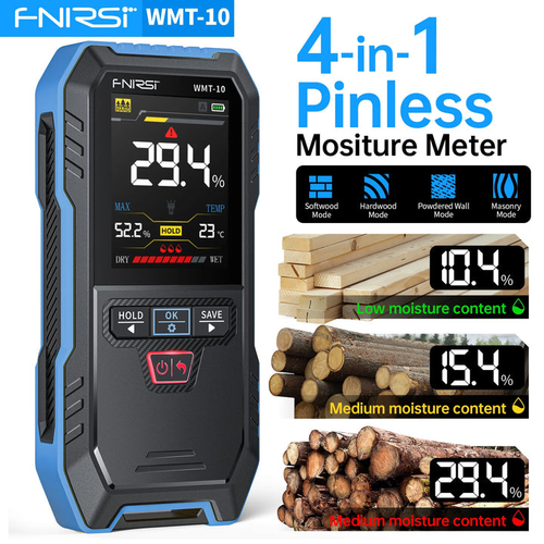 FNIRSI WMT-10 Temass�z End�ktif Ah�ap ve Duvar Nem �l�er 17mm Derinlik