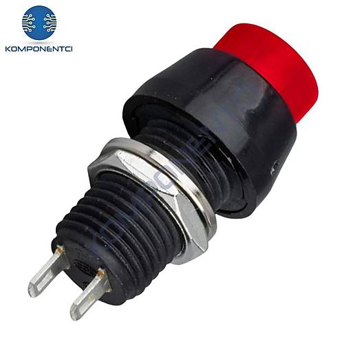 IC-191 Plastik Buton 10mm Yayl DS-450 Krmz