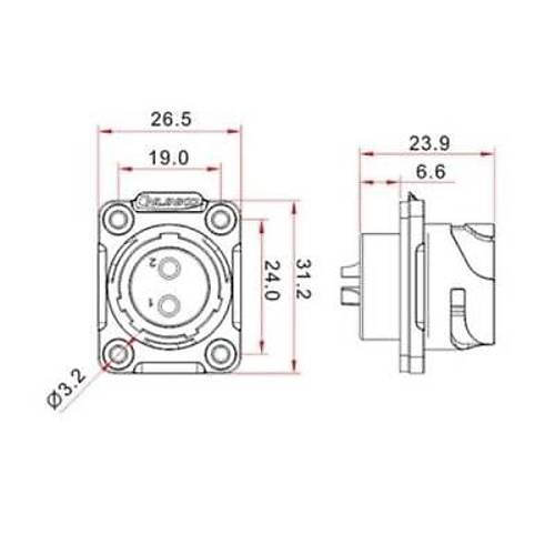 YM-20-C07SX-02-401 7-Pin Su Ge�irmez Konnekt�r - Erkek