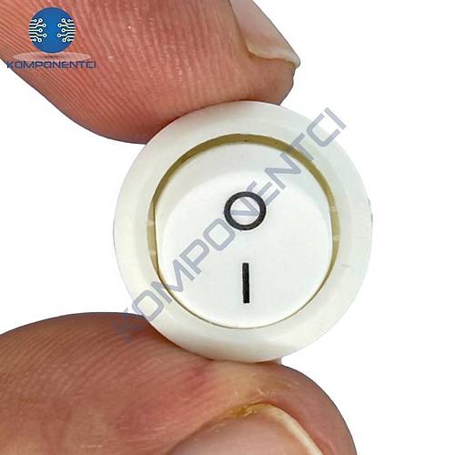 IC-134E Beyaz Yuvarlak Anahtar I��ks�z On-Off 2P