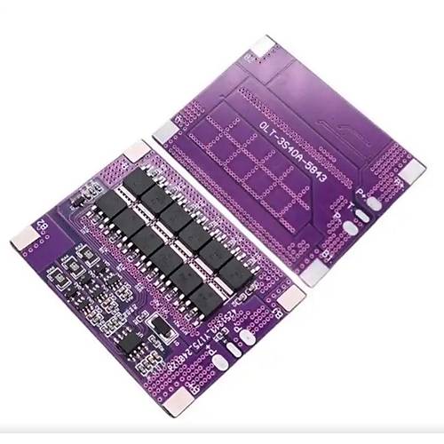 OLT 3S 40A 12.6V Balansl� Lityum Batarya BMS (Mor PCB)