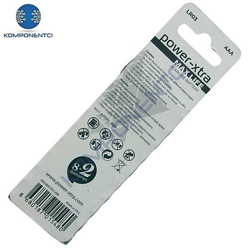 Power-Xtra MaxLife AAA LR03 Alkalin Pil - 10'lu Blister
