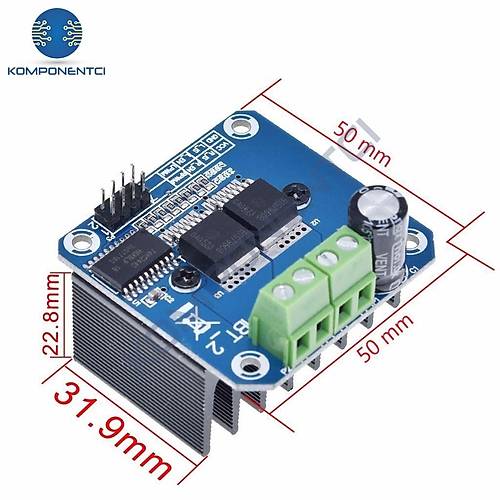 43A 5-27V �ift BTS7960B H-K�pr� Y�ksek G�� Motor S�r�c� Mod�l�