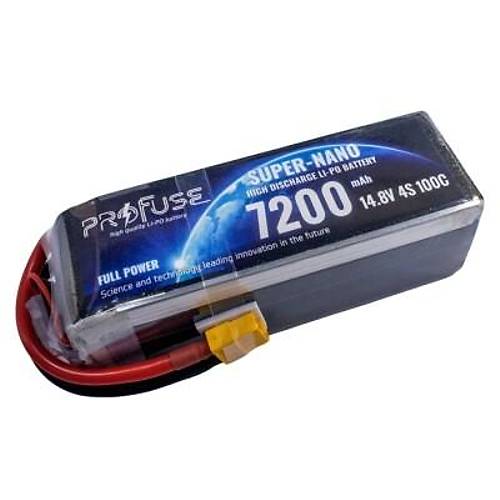 14,8V 4S 7200mAh 100C Lipo Batarya
