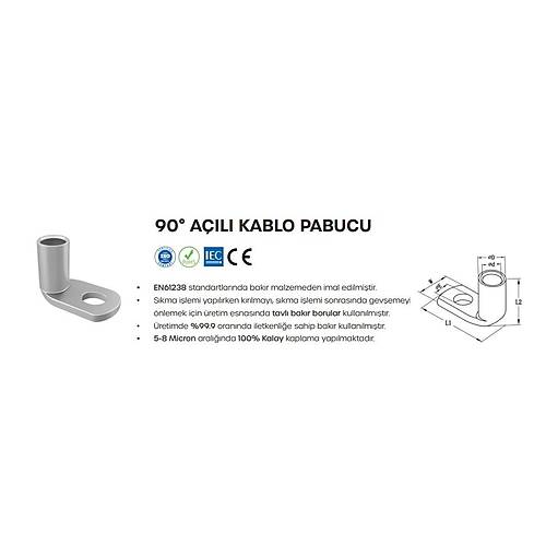 Gwest SKP-DE 120-12 90� A��l� Kablo Pabucu 75 Adet