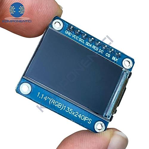 1.14 inch ST7789V Chip 135240 RGB TFT IPS 8 Pin LCD Ekran Modl
