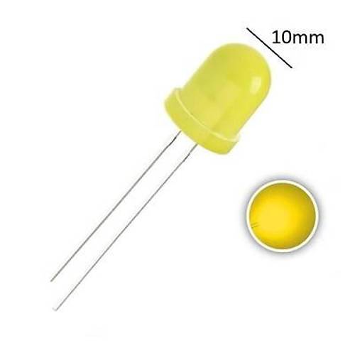 10mm Sar� Led - 10 Adet