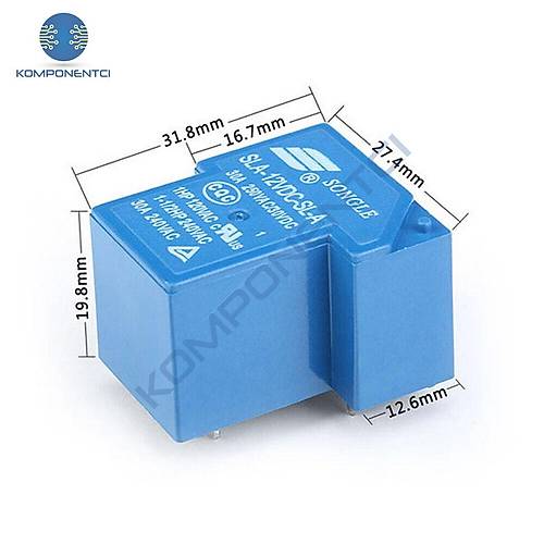 Songle 12V 30A 5 Pin R�le SLA-12VDC-SL-A ( T90 Relay )