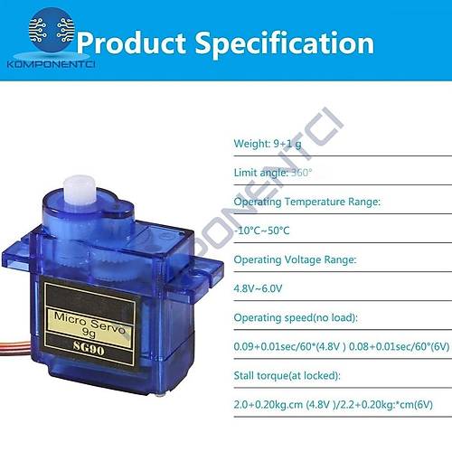 SG90 RC Mini Servo Motor Micro Servo Motor SG90 9g 360�