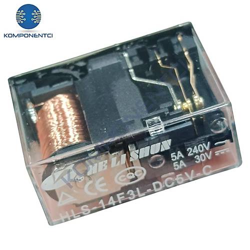 5V 5A �ift Kontak R�le - HLS-14F3L-DC5V-C