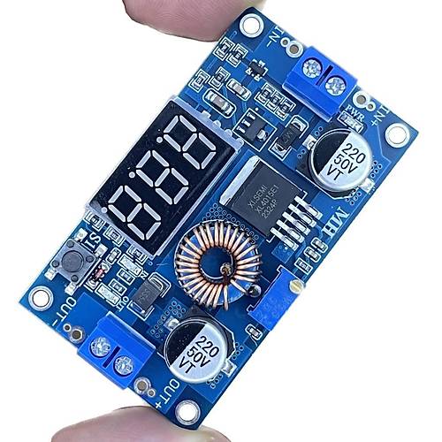 XL4015 75W 5A DC-DC Voltmetre Ekranl (3 Digits) Voltaj Drc Modl