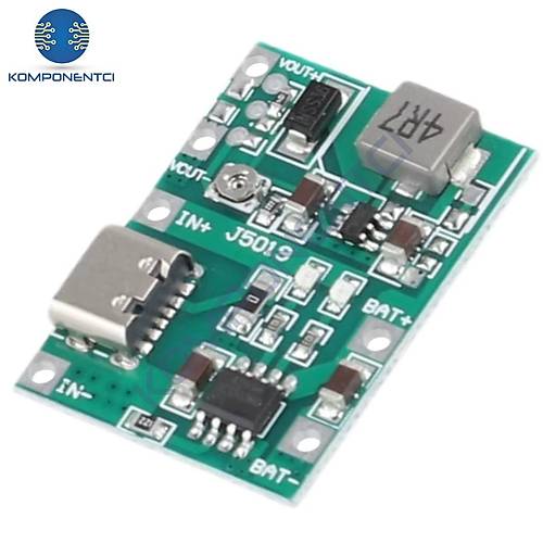 TP4056 Pil �arj ve Voltaj Y�kseltici 3.7V 4.2V Type-C Usb