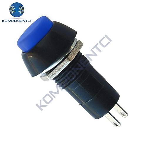 IC-186 Buton Plastik (PBS11B) Yayl 12mm Mavi