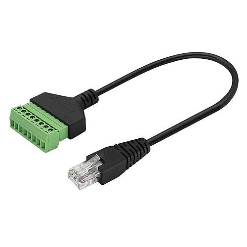 RJ45 Erkek - 8 Pin Vidal� Terminal D�n��t�r�c� Kablo - 30cm