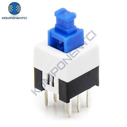 IC-196 6 Pinli Bacakl� Kal�c�l� Yayl� Push Buton 7x7mm