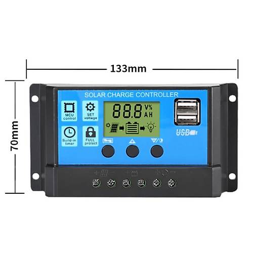Solar Panel Ak arj Cihaz 10A 12/24V