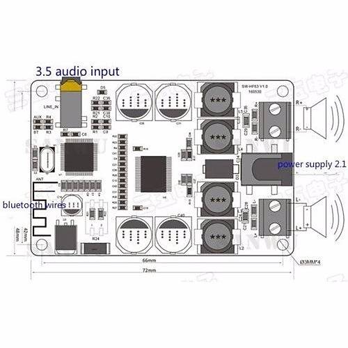 TPA3118 PBTL Mono Dijital Amfi Modl 60W