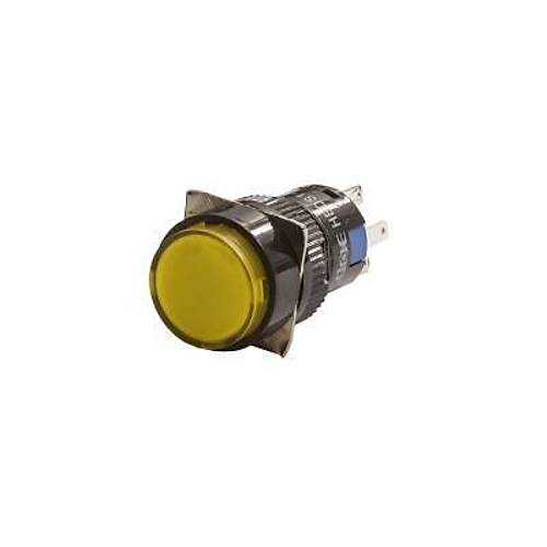 16mm 24V Sar� Anahtarl� Buton CD-AY-11DZ/24V/Y