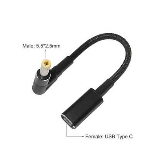 Di�i Type C - Erkek 5.5x2.5mm Jack D�n��t�r�c� Kablo Tip-C to 5525