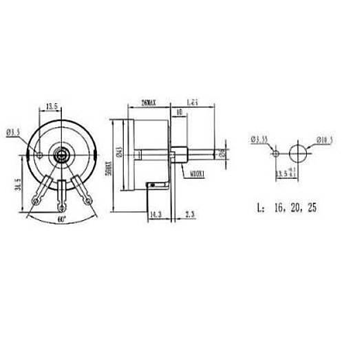 WX112 2.2K 5W Tek Turlu Potansiyometre