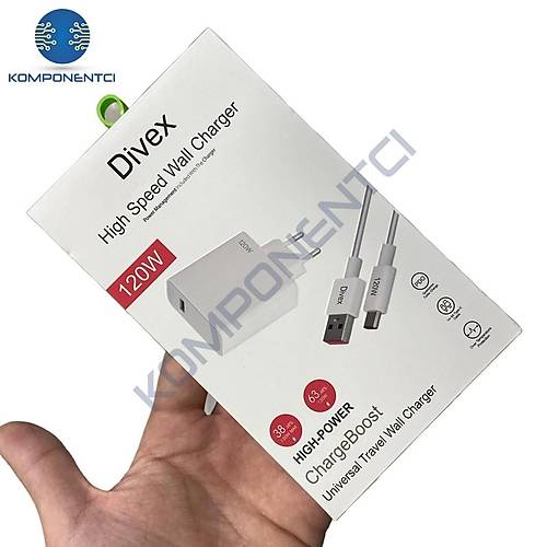 Divex 120W 3A USB Type-C Yksek Hzl arj Aleti DS-302