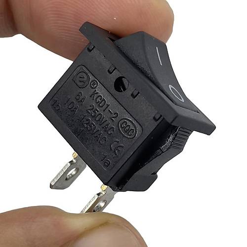 IC-124 Mini Iksz Yayl Anahtar 2P Off-Mom Siyah