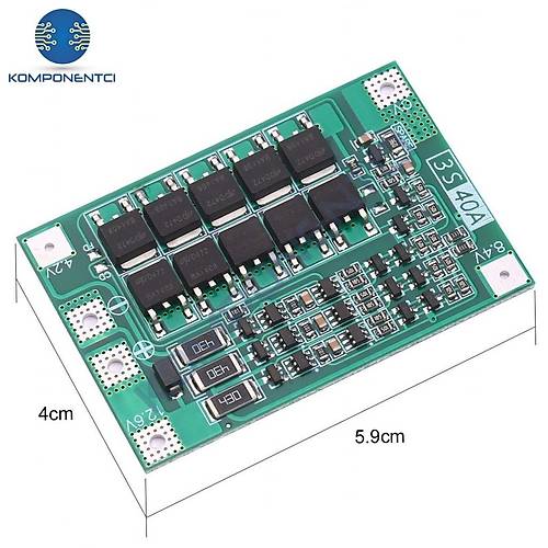 3S 40A BMS 12.6V 18650 Balansl Pil arj Koruma Modl
