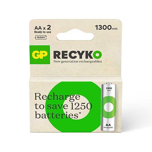 GP Recyko 1300 mAh 2'li �arjl� AA Kalem Pil
