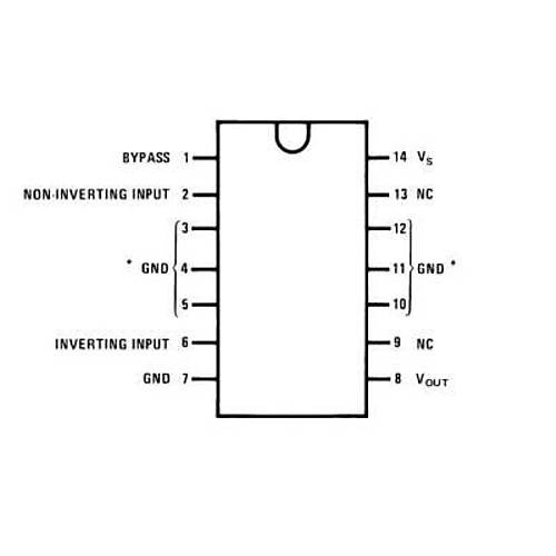 LM380N DIP-14 Amplifikat�r Ses Entegresi