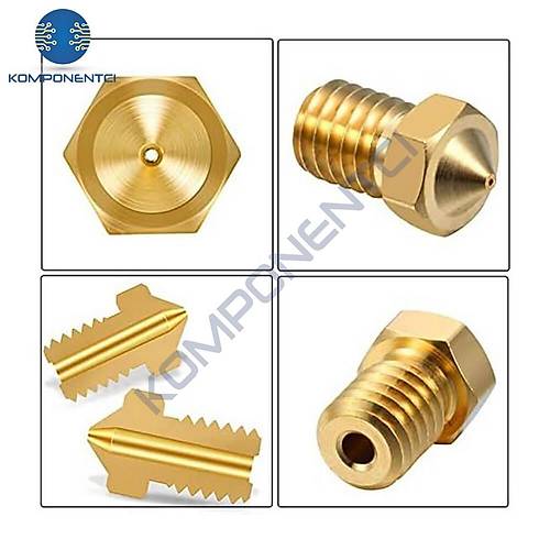 3D Yaz�c�-Printer M6 1.75mm / 0.6mm V5-V6 Pirin� Nozzle
