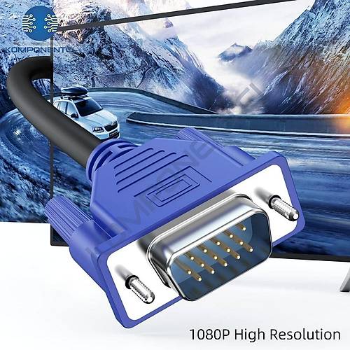 VGA Kablo LCD Monitr ve Projeksiyon Kablosu 1.5m