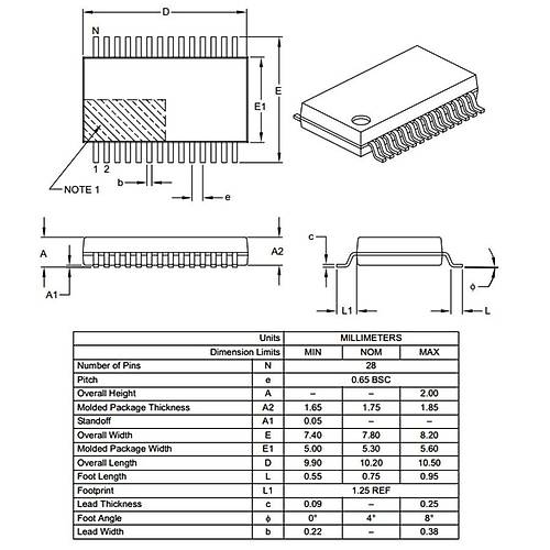 ENC28J60-I/SS Smd Yerel A� Denetleyici Entegresi Ssop-28