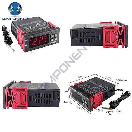 STC-1000 12V DC LCD Ekranl� Problu Termostat Dijital S�cakl�k Kontrol Cihaz�