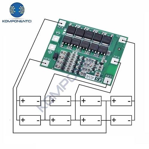 4S 40A BMS 18650 Pil Koruma Devresi Standart Versiyon