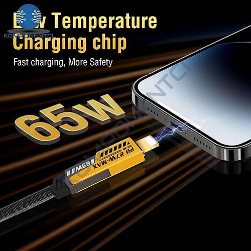 Divex TC-USB to TC-Lightning 65W/PD27W �arj ve Veri Aktar�m Kablosu DC-220