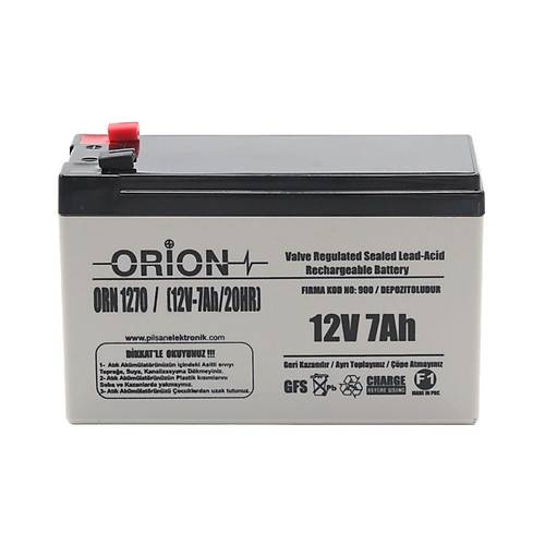 Orion ORN1270 12V 7.0Ah Bakımsız Kuru Akü